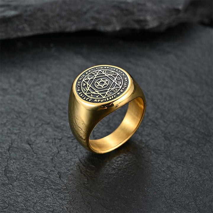 Buddha Stones 12 Costellazioni dello Zodiaco Anello di Protezione Stella di David