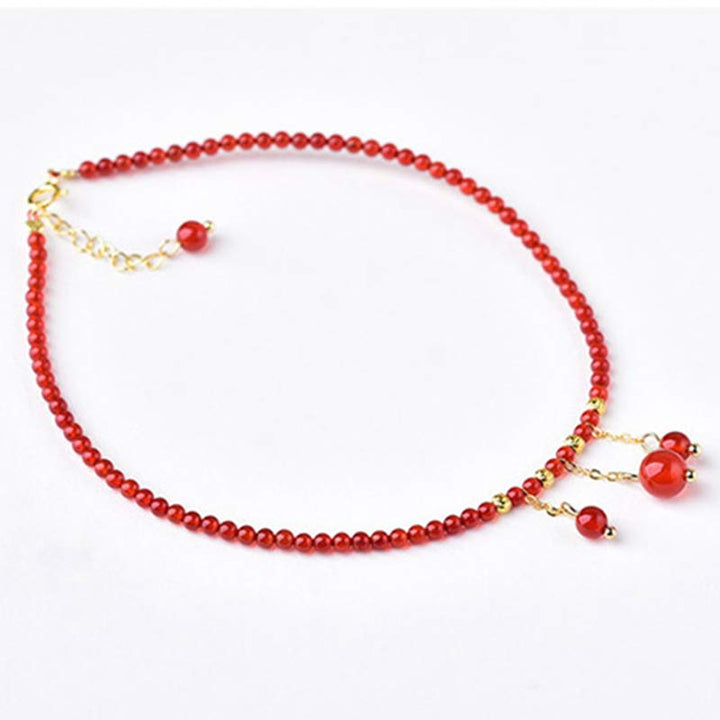 Cavigliera in agata rossa Confidence Calm