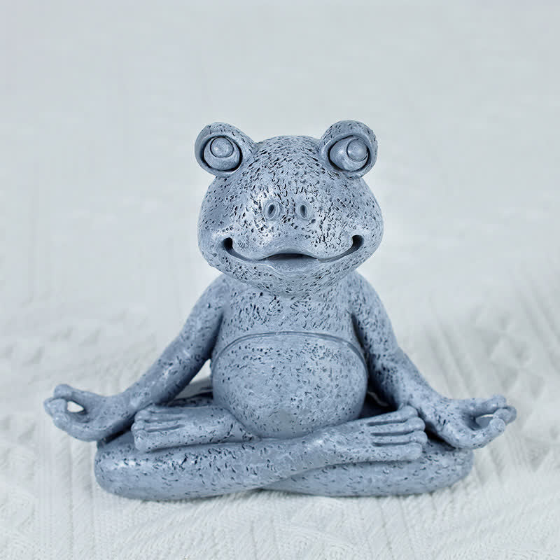 Meditazione Zen Cane Gatto Rana Decorazione - Rana da meditazione 12,8 cm x 5,5 cm x 10,3 cm (300 g) - image 10