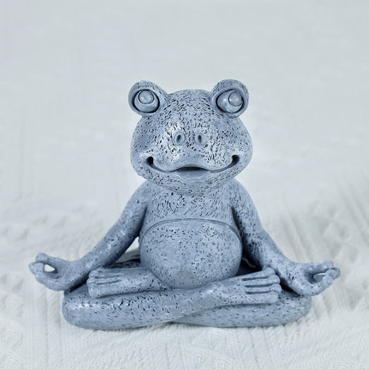 Meditazione Zen Cane Gatto Rana Decorazione - Rana da meditazione 12,8 cm x 5,5 cm x 10,3 cm (300 g) - image 10