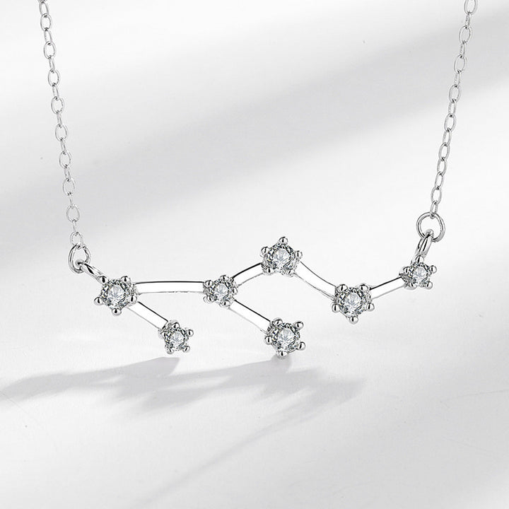 Buddha Stones 925 Sterling Silver 12 Costellazioni dello Zodiaco Astrologia Benedizione Collana Pendente - image 0