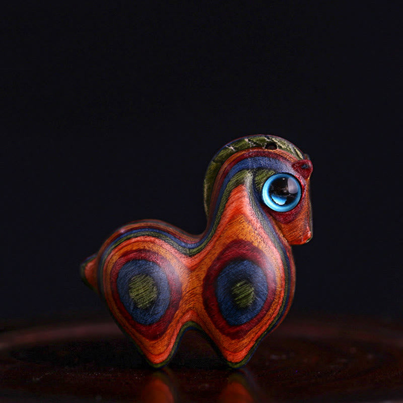 Buddha Stones Piccola foglia Sandalo rosso Sandalo verde Mini cavallo fortunato Protezione Decorazione
