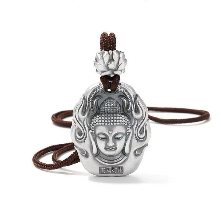 Buddha Stones Zodiaco cinese Buddha natale Om Mani Padme Hum Loto Compassione Collana pendente - image 3
