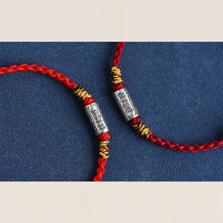 Buddha Stones Bracciale Cavigliera in Argento Sterling 925 Fatto a Mano Tutto Va Bene Design Protezione Forza
