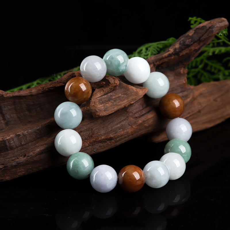 Braccialetto di protezione curativa in giada naturale Buddha Stones