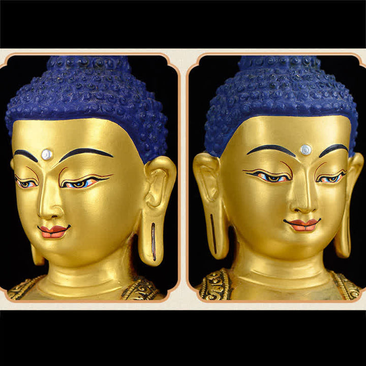 Statua di rame della compassione di Buddha Shakyamuni Decorazione - image 10