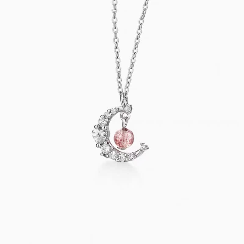Collana di guarigione dell'amore con cristalli blu e quarzo fragola Buddha Stones