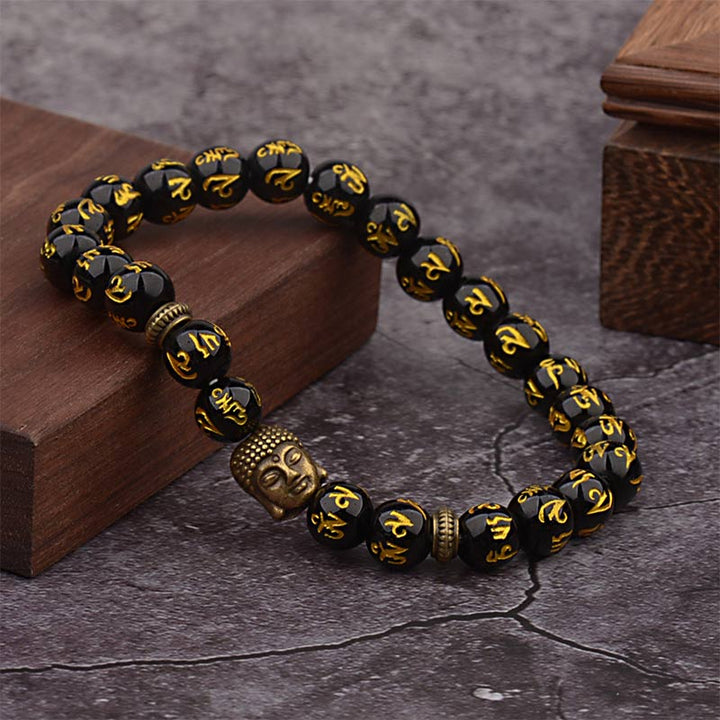 Braccialetto amuleto mantra tibetano Buddha Buddha Stones
