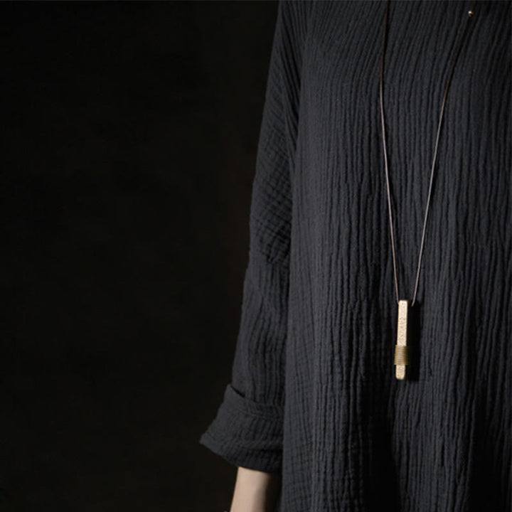 Collana con ciondolo in ottone e rame con design testurizzato vintage, simbolo della ricchezza, Buddha Stones - image 10