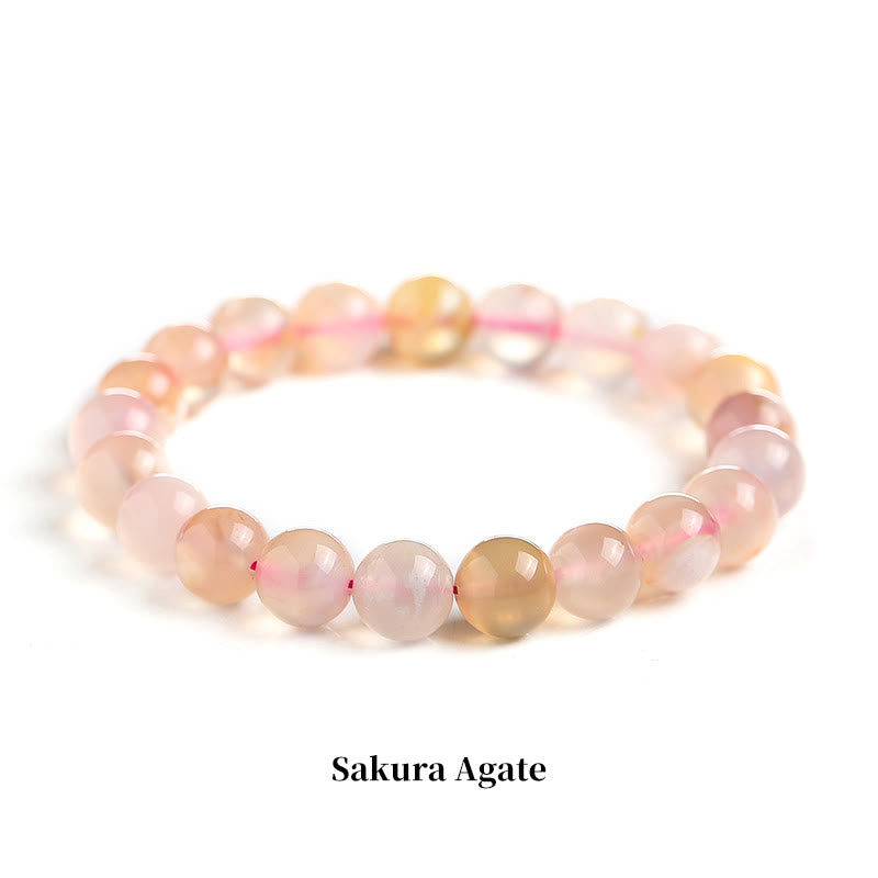 Braccialetto di perle curative in quarzo naturale Buddha Stones - 8 millimetri - Agata Sakura - image 59
