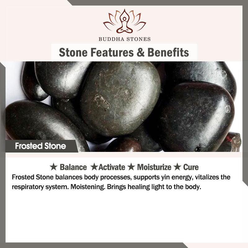 Braccialetto con fibbia magnetica in pelle curativa in pietra lavica Buddha Stones Frosted Stone - image 8