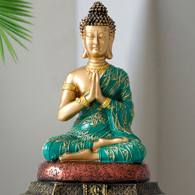 Buddha Stones Statua in resina della compassione del Buddha Decorazione
