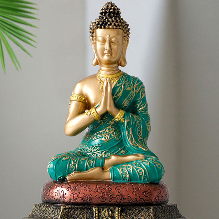 Buddha Stones Statua in resina della compassione del Buddha Decorazione