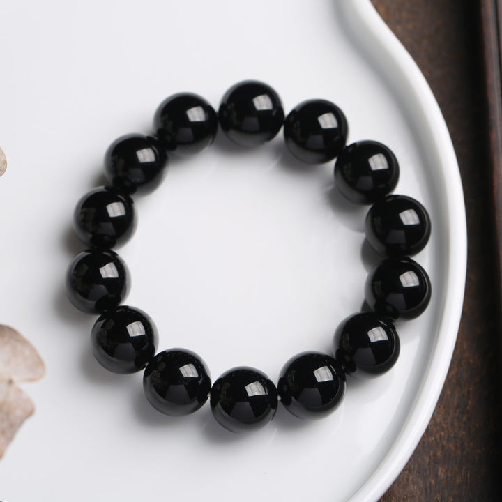 Bracciale Buddha Stones Onice Nero Naturale Fortuna