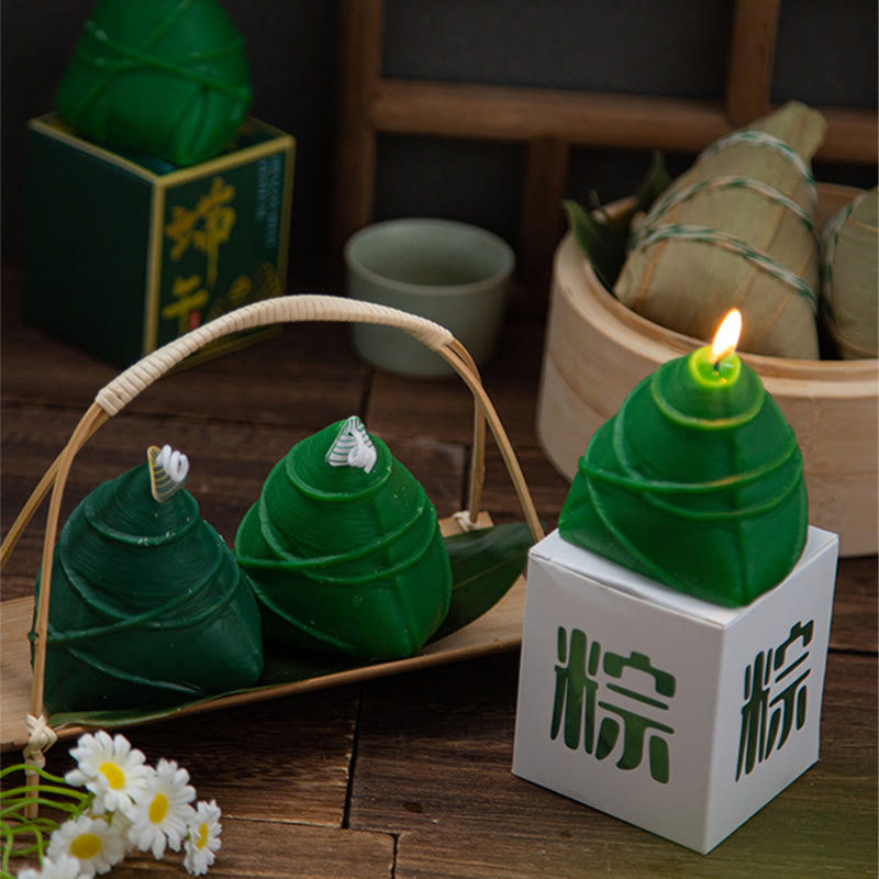 Buddha Stones Dragon Boat Festival Zongzi Modello Candela Profumata Regalo Per Famiglia Amici