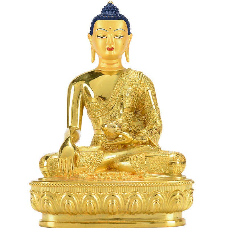Statua di Buddha Shakyamuni Statua di rame dell'illuminazione Decorazione per la casa - image 8