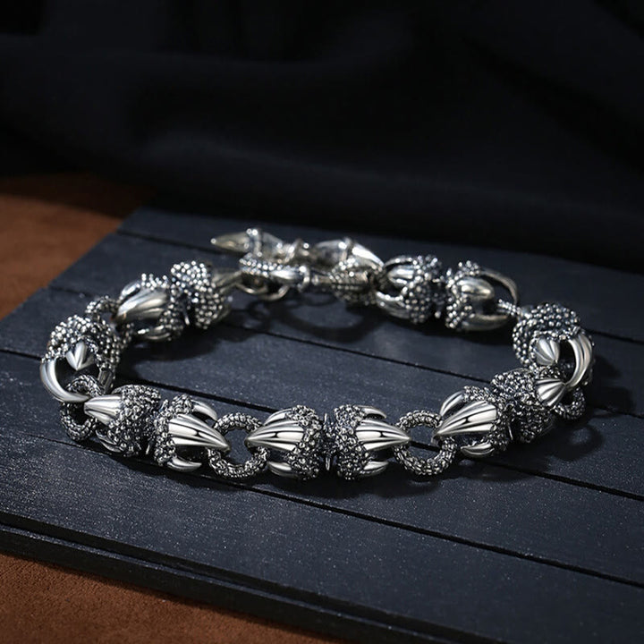 Braccialetto di protezione della forza inciso con artiglio del drago Buddha Stones