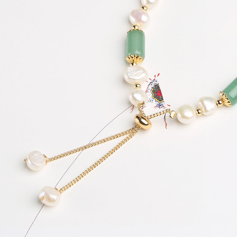 Buddha Stones Braccialetto portafortuna con perle di cristallo rosa e avventurina verde - image 6