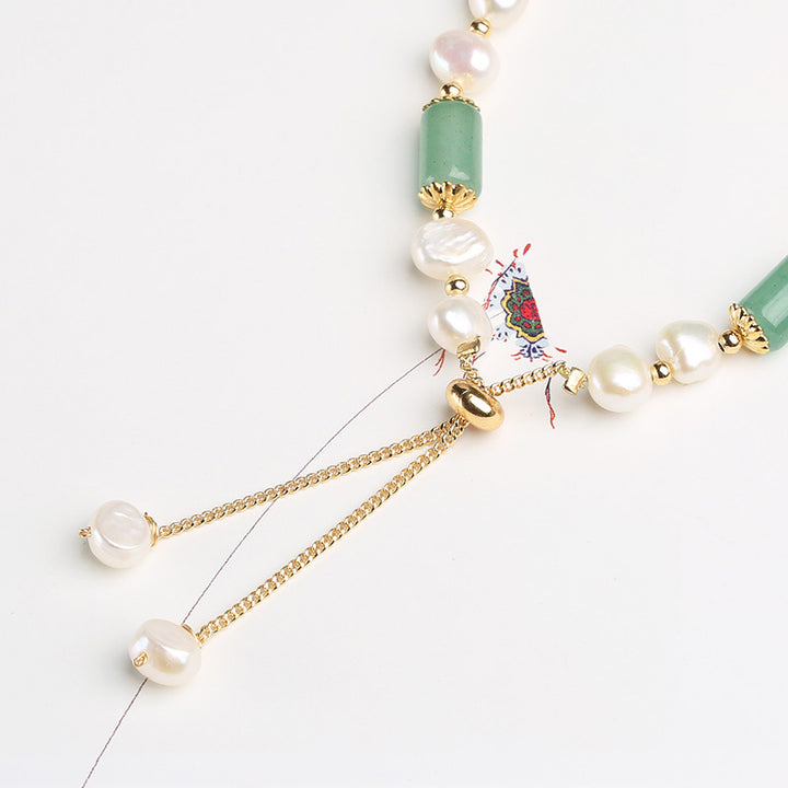 Buddha Stones Braccialetto portafortuna con perle di cristallo rosa e avventurina verde - image 6