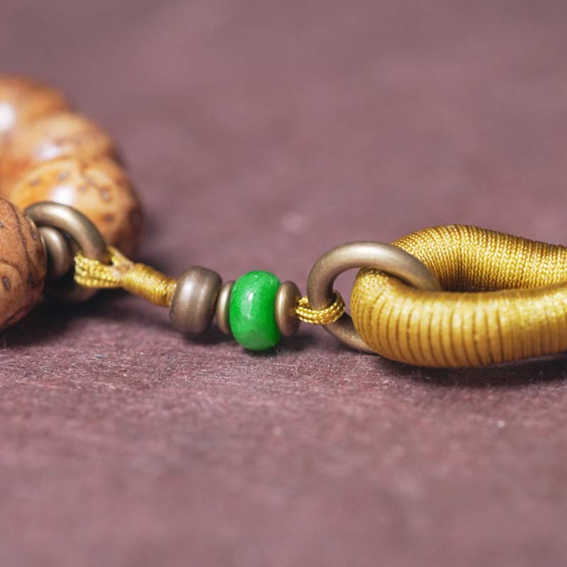 Buddha Stones 108 Mala Beads Bodhi Seed Saggezza Pace Nappa Bracciale