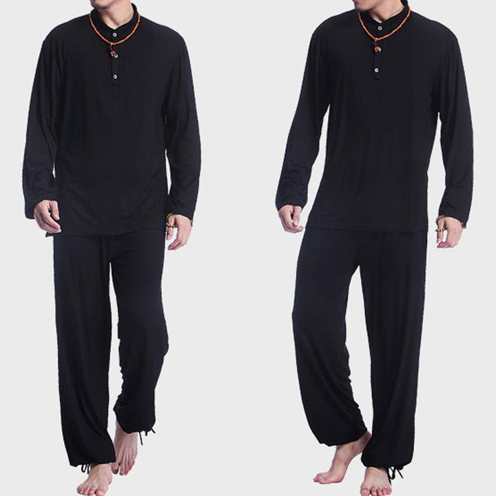 Buddha Stones Meditazione Preghiera Spirituale Zen Tai Chi Pratica Yoga Abbigliamento Uomo Set - image 18
