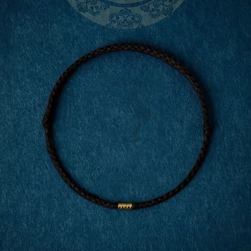Braccialetto alla caviglia con perline dorate in argento sterling 925 con pietre Buddha Stones