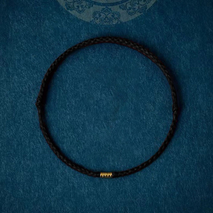 Braccialetto alla caviglia con perline dorate in argento sterling 925 con pietre Buddha Stones