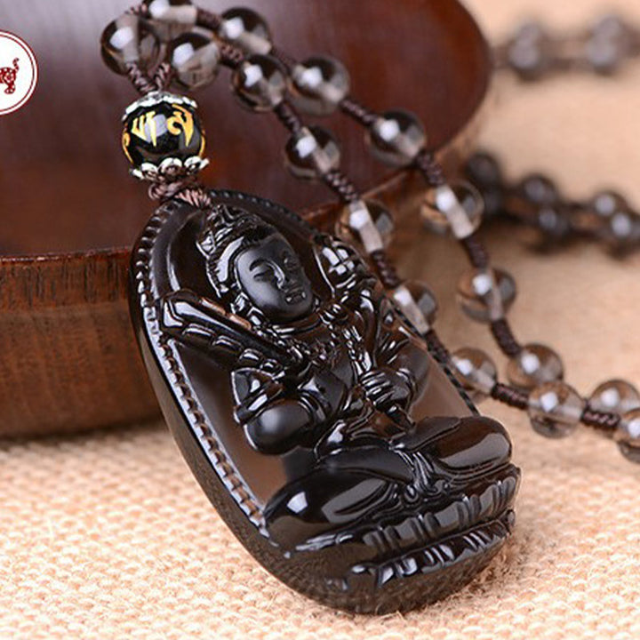 Collana di protezione in ossidiana dello zodiaco cinese