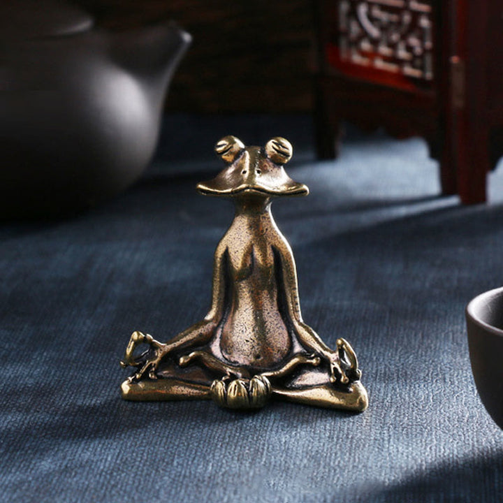 Buddha Stones Mini Piccola Rana Tartaruga Koi Pesce Lumaca Granchio Rame Ricchezza Decorazione per la casa - Decorazione a forma di rana e bruciatore di incenso - image 0