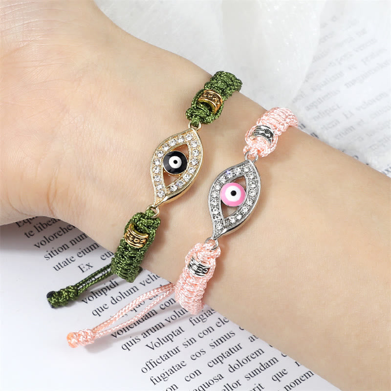 Braccialetto di corda Buddha Stones Evil Eye Keep Away Evil Spirits