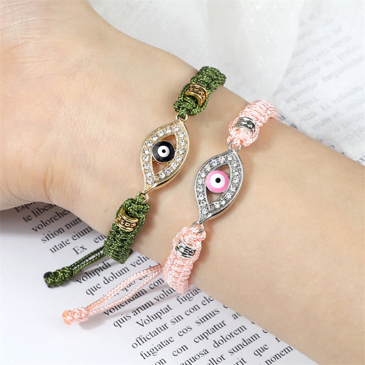 Braccialetto di corda Buddha Stones Evil Eye Keep Away Evil Spirits