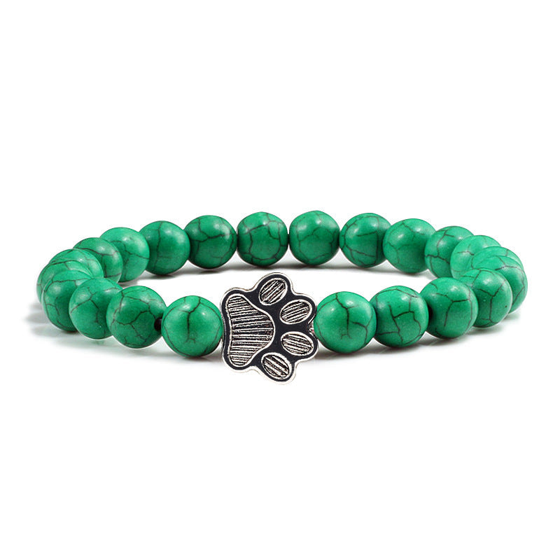 Buddha Stones Braccialetto con pietra "Salva un cane" - Perline verde scuro - image 19
