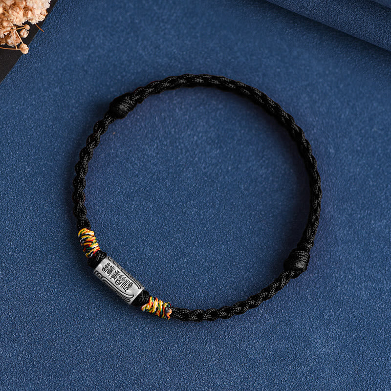 Buddha Stones Bracciale Cavigliera in Argento Sterling 925 Fatto a Mano Tutto Va Bene Design Protezione Forza