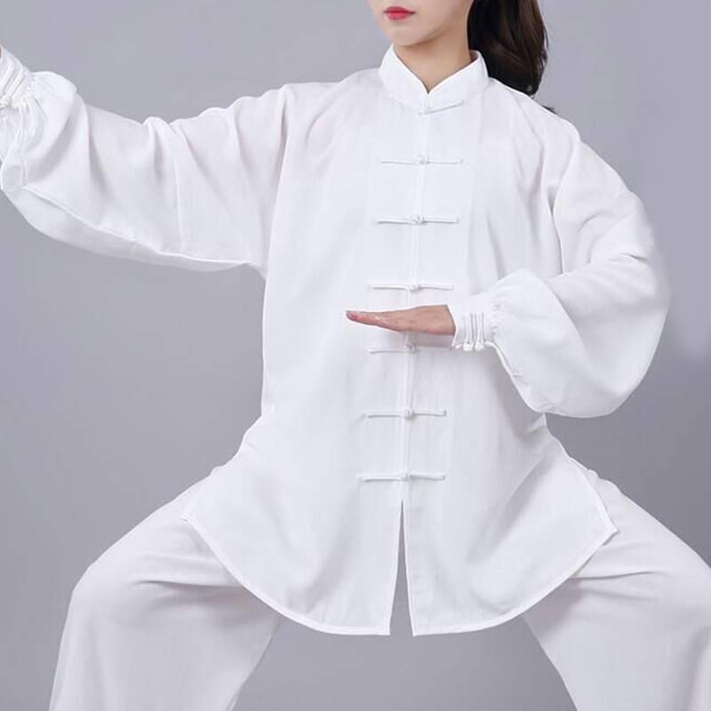 Buddha Stones Meditazione Zen Preghiera Spirituale Tai Chi Qigong Pratica Unisex Ricamo Abbigliamento Set - image 0