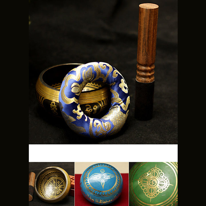 Buddha Stones Ciotola tibetana per la meditazione, realizzata a mano per la guarigione e la consapevolezza, set di ciotole tibetane per il supporto e la protezione - image 11