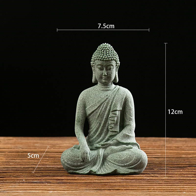 Buddha Stones Meditazione Tibetana Contemplazione Buddha Serenità Compassione Statua Figurina Decorazione