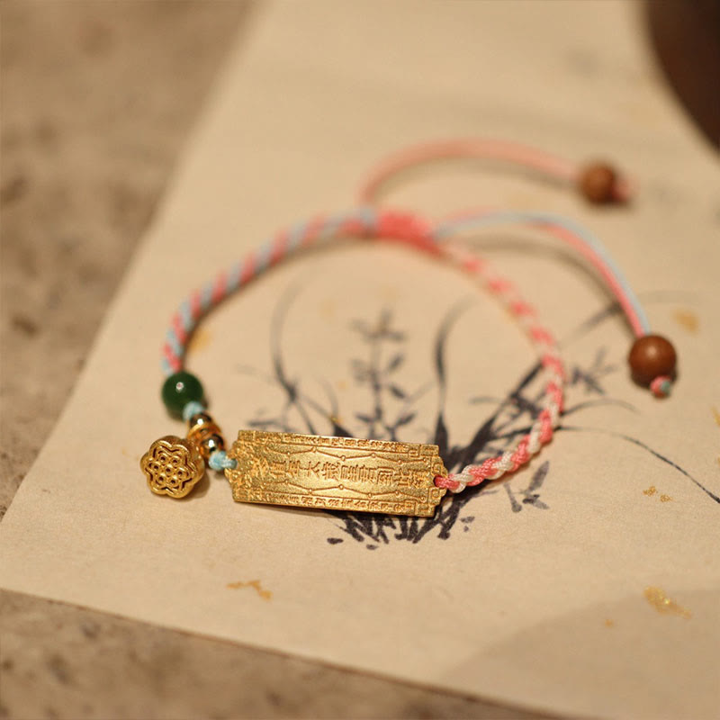 Braccialetto intrecciato con ciondolo portafortuna multicolore in argento sterling 925 fatto a mano con pietre Buddha Stones - Braccialetto Loto Rosa Blu (circonferenza polso 14-20 cm) - image 0