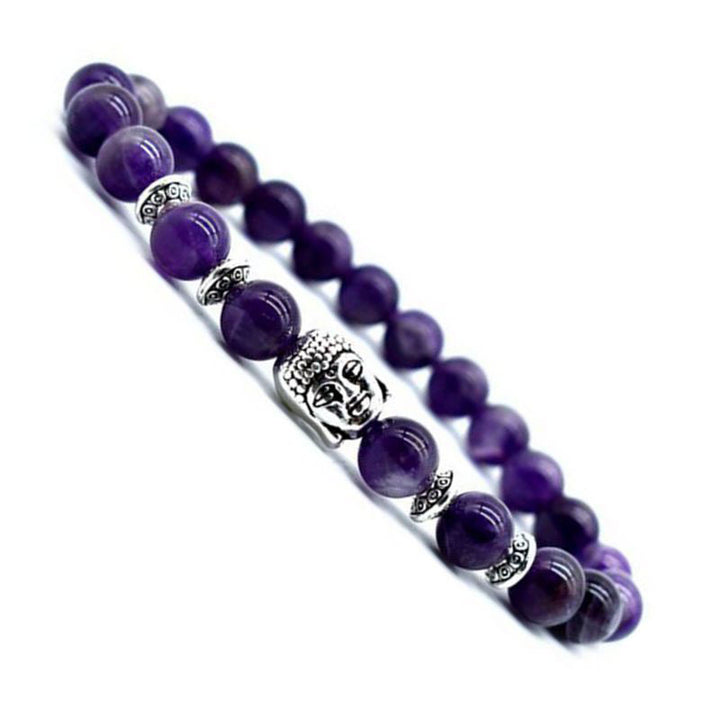 Braccialetto di guarigione dell'amore con Buddha Stones e ametista - image 1