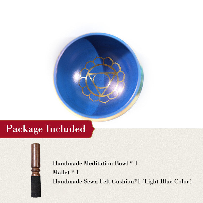 Buddha Stones Tibetan Sound Bowl realizzata a mano per la guarigione dei chakra e la meditazione consapevole. Set di campane tibetane per canto.