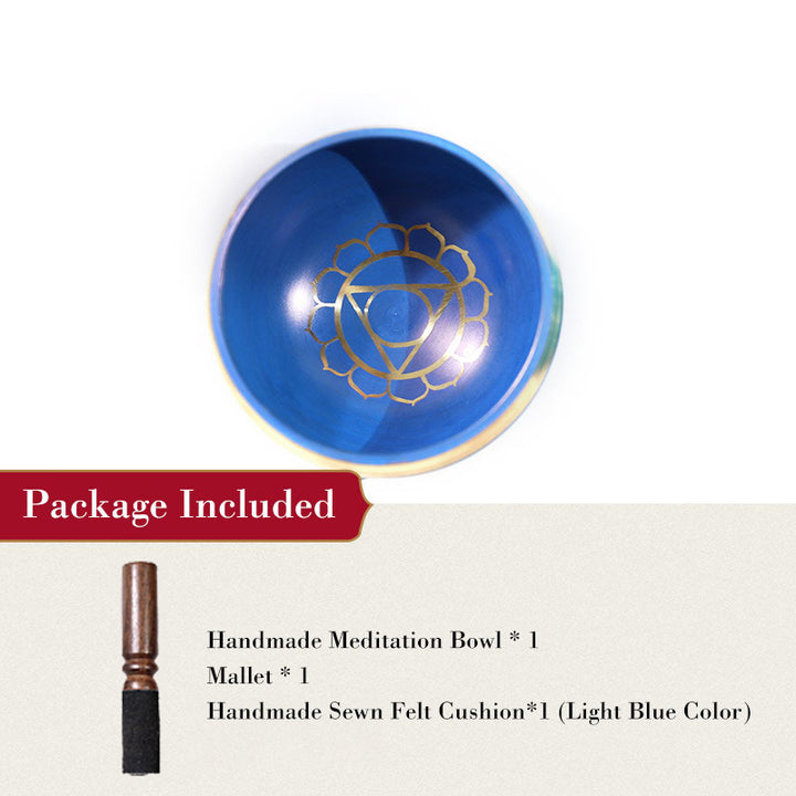 Buddha Stones Tibetan Sound Bowl realizzata a mano per la guarigione dei chakra e la meditazione consapevole. Set di campane tibetane per canto.