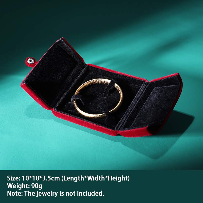 Scatola portaoggetti per gioielli Scatola regalo in flanella - Vino rosso - Scatola per braccialetti - image 9