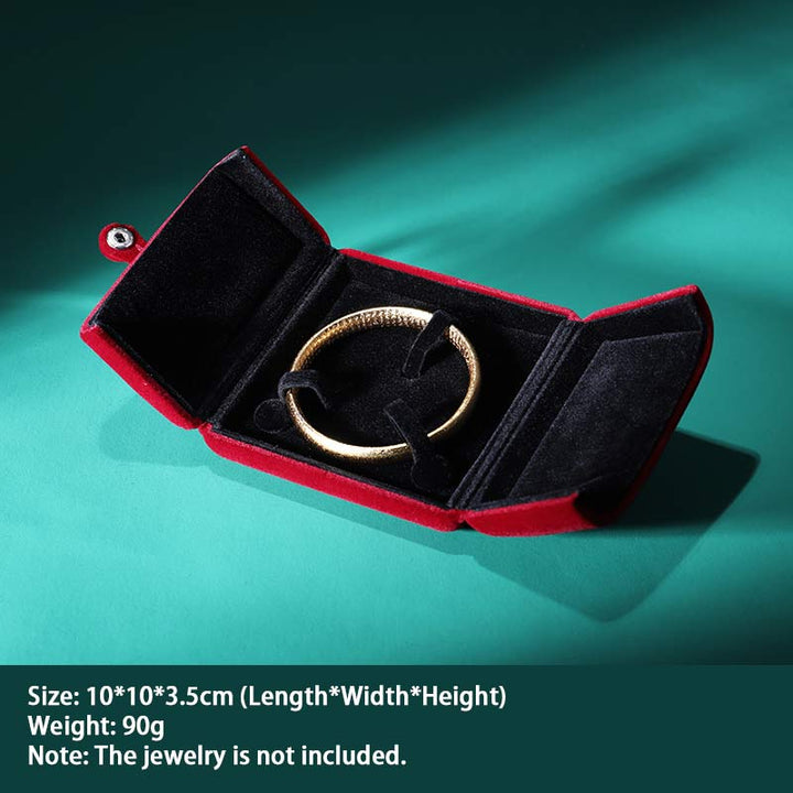 Scatola portaoggetti per gioielli Scatola regalo in flanella - Vino rosso - Scatola per braccialetti - image 9