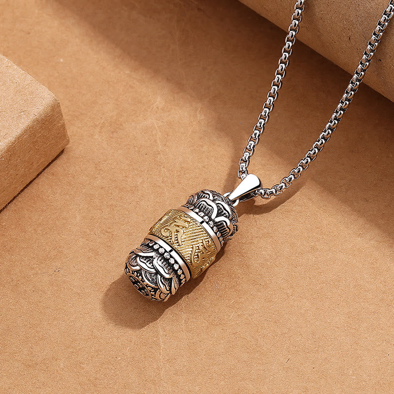 Buddha Stones Tibet Om Mani Padme Hum Intagliato Saggezza Purezza Catena Corda di Cuoio Collana Pendente - image 1