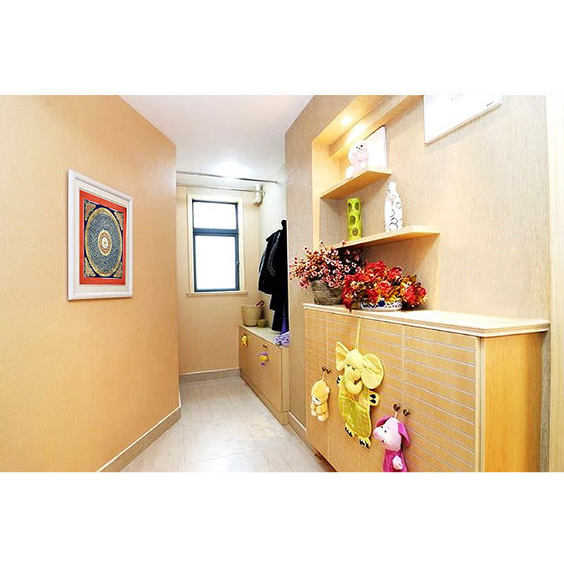 Dipinto Thangka tibetano fatto a mano, benedizione spirituale, scatola cieca, motivo a colori casuali
