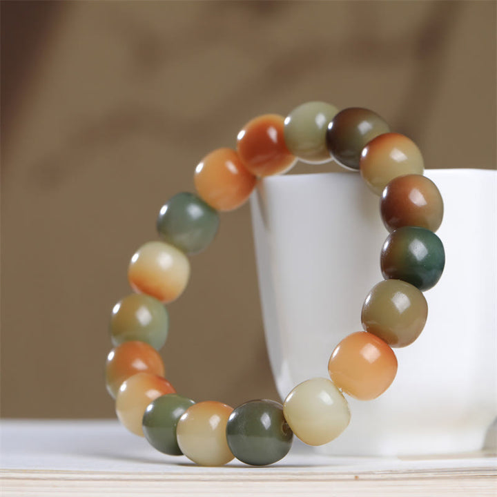 Braccialetto Buddha Stones colorato Bodhi Seed Peace Wisdom