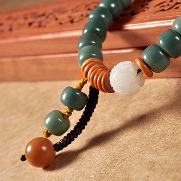 Braccialetto di successo Buddha Stones Lotus Cyan Bodhi Seed