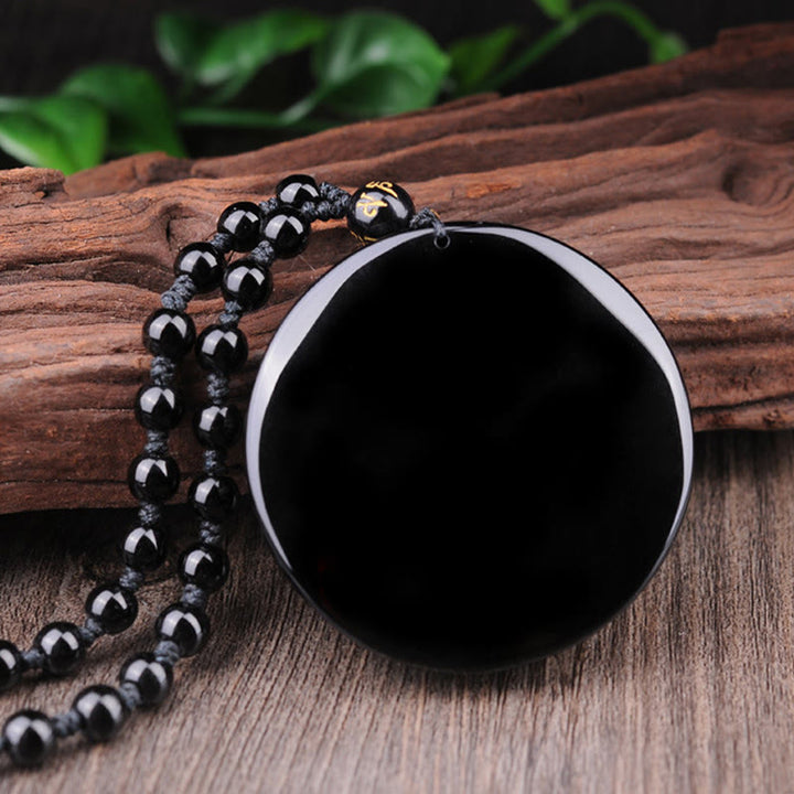 Collana con ciondolo Buddha Stones Bagua Dragon Phoenix Obsidian Fulfilment - image 12