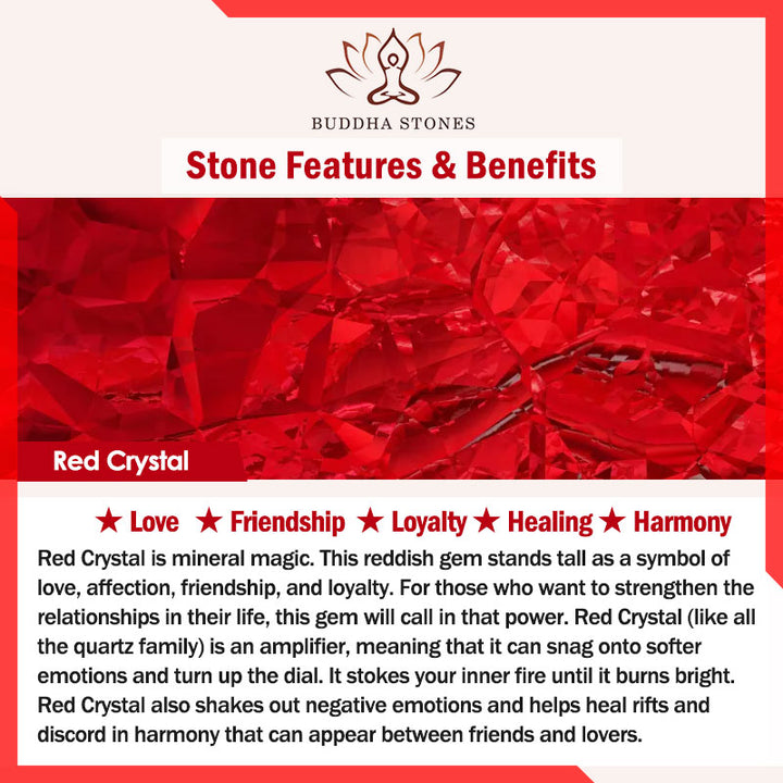 Collana con ciondolo con energia curativa, pietra portafortuna del cuore Buddha Stones d'amore