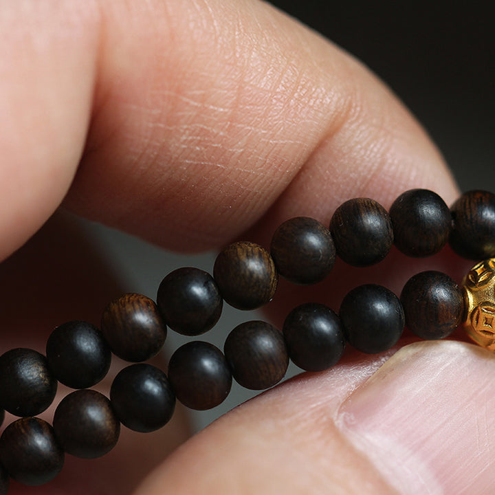 Buddha Stones 999 Oro Nha Trang Heiqinan Agarwood Ambra Agata Rossa Forza Bracciale Meditazione