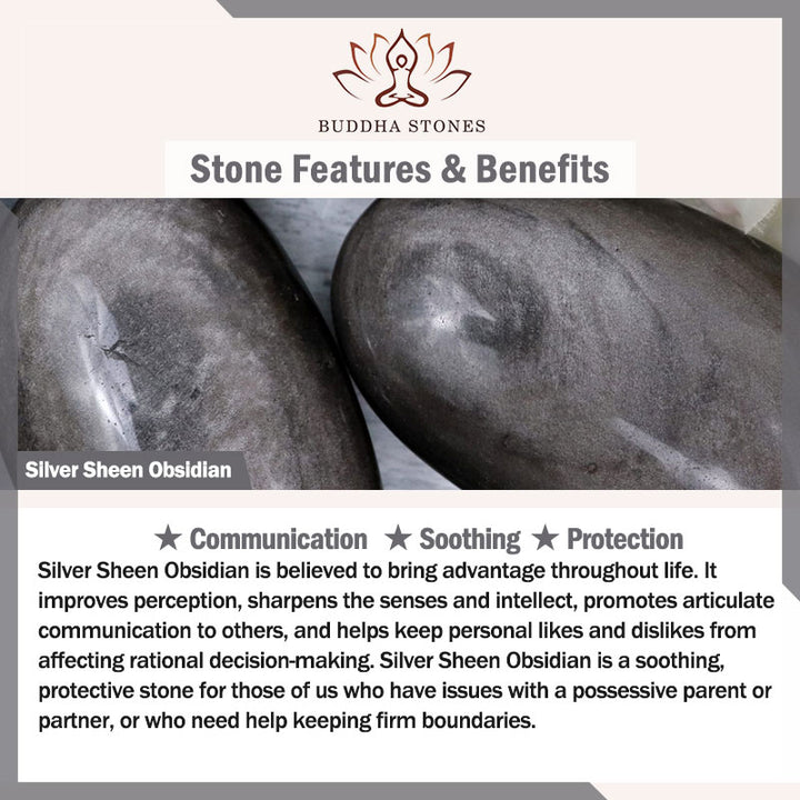 Buddha Stones Argento naturale Ossidiana lucida Ossidiana nera Leone Mala da polso Protezione Nappe Mala tascabile Decorazione per auto